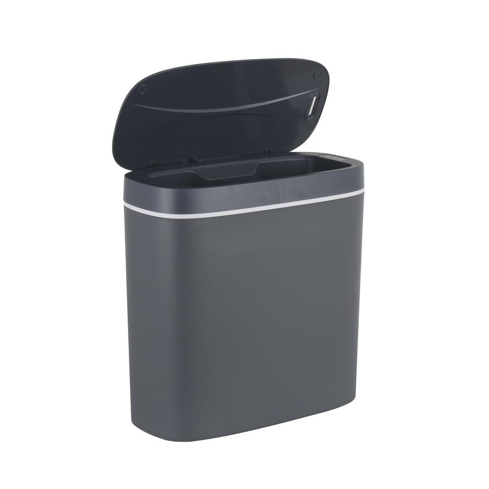 Мусорное ведро сенсорное MIXXUS Flat-TC0109 овальное 9 л Graphite (MI7075) - фото 3