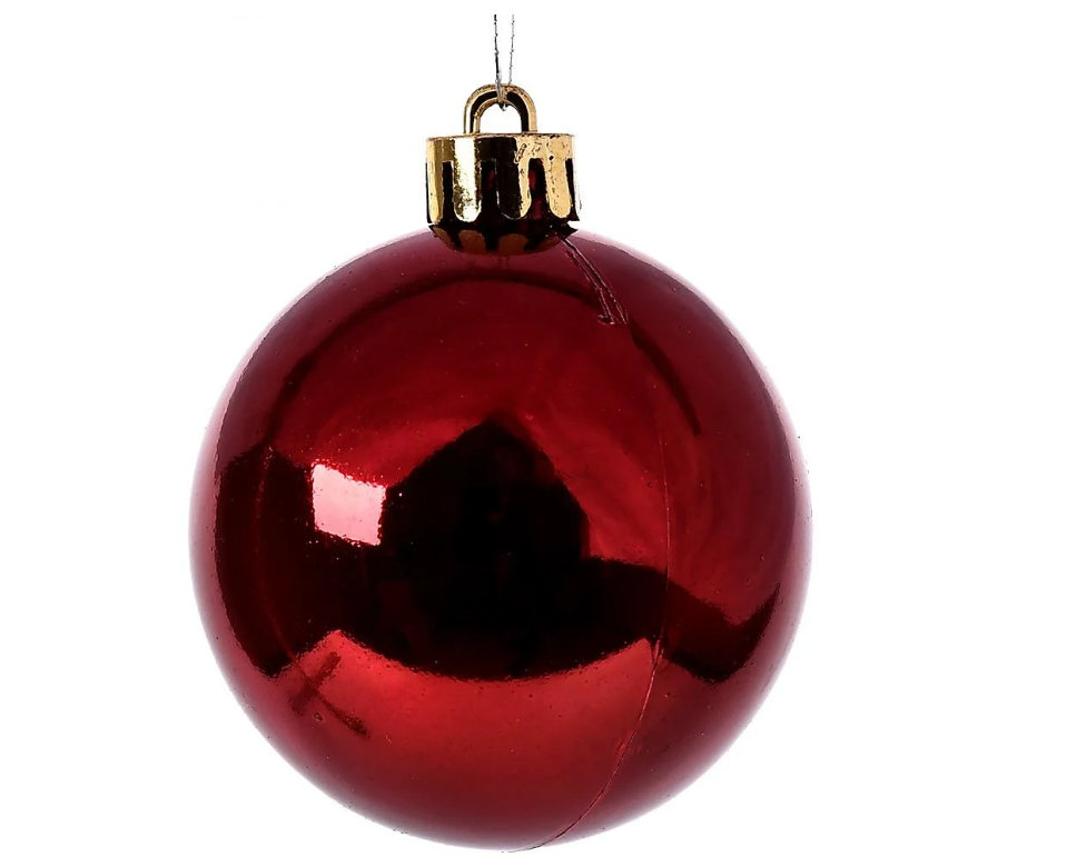 Кульки ялинкові 8 см 50 шт. (9191CHR-8M)