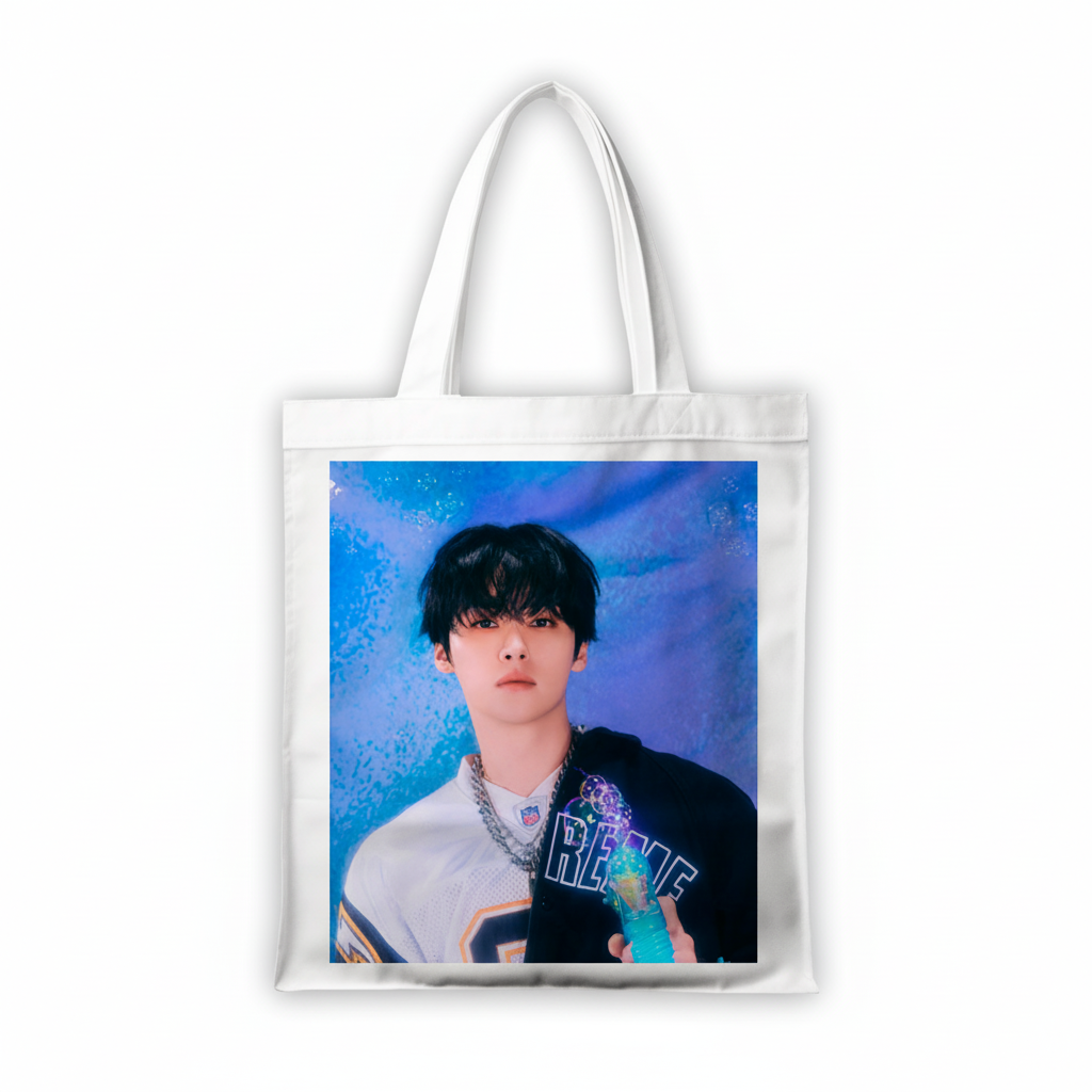 Сумка-шопер Stray Kids из льна Белый (11390)