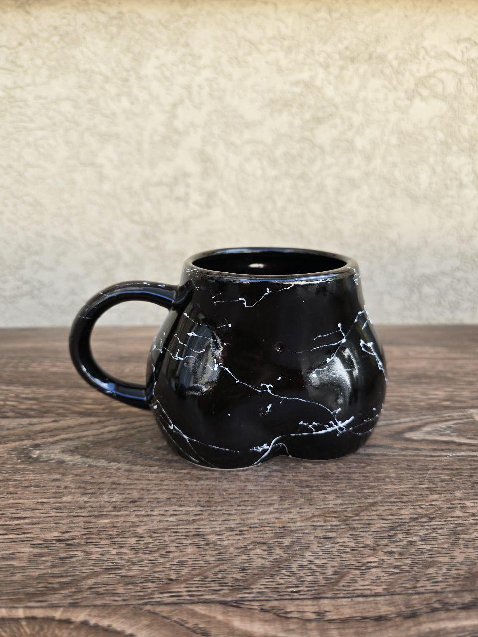 Бокал Сідниця мармур 600 мл Чорний (26159764) - фото 4