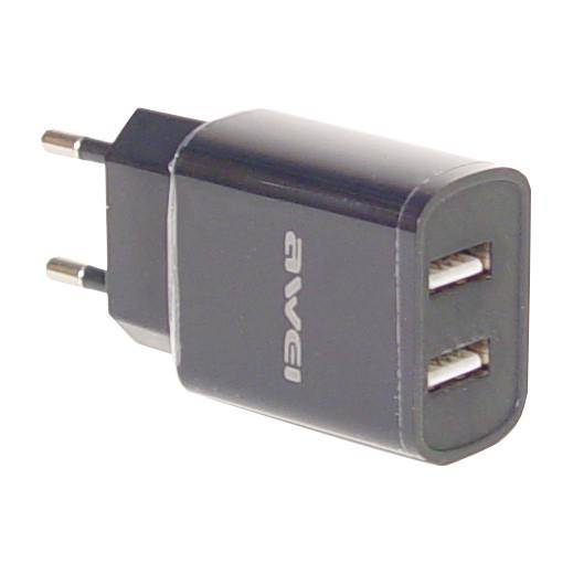 Зарядное устройство Awei 7658 2 USB 2,1 А Черный (5905b900) - фото 2