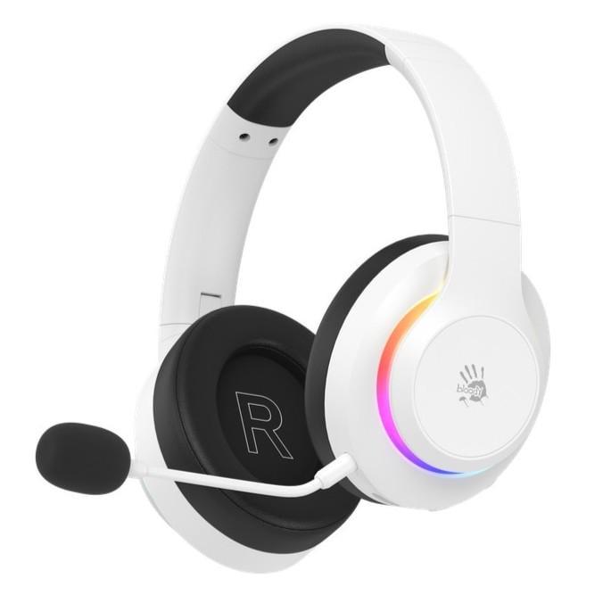 Гарнітура ігрова бездротова BLOODY GR520 з мікрофоном Bluetooth 5.3 з USB-ресивером до 80 год роботи White (36273938)