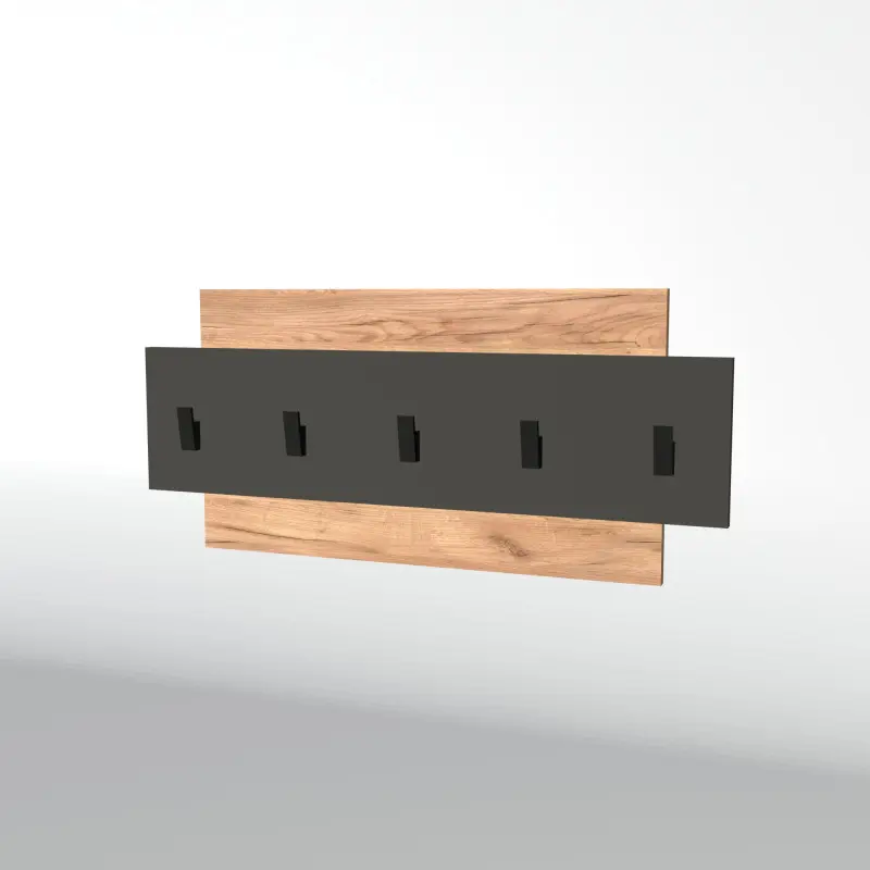 Вішалка настінна Еверест Нордік Графіт/Дуб крафт золотий (26824936) Вішалка настінна Еверест Нордік Графіт/Дуб крафт золотий (26824936)