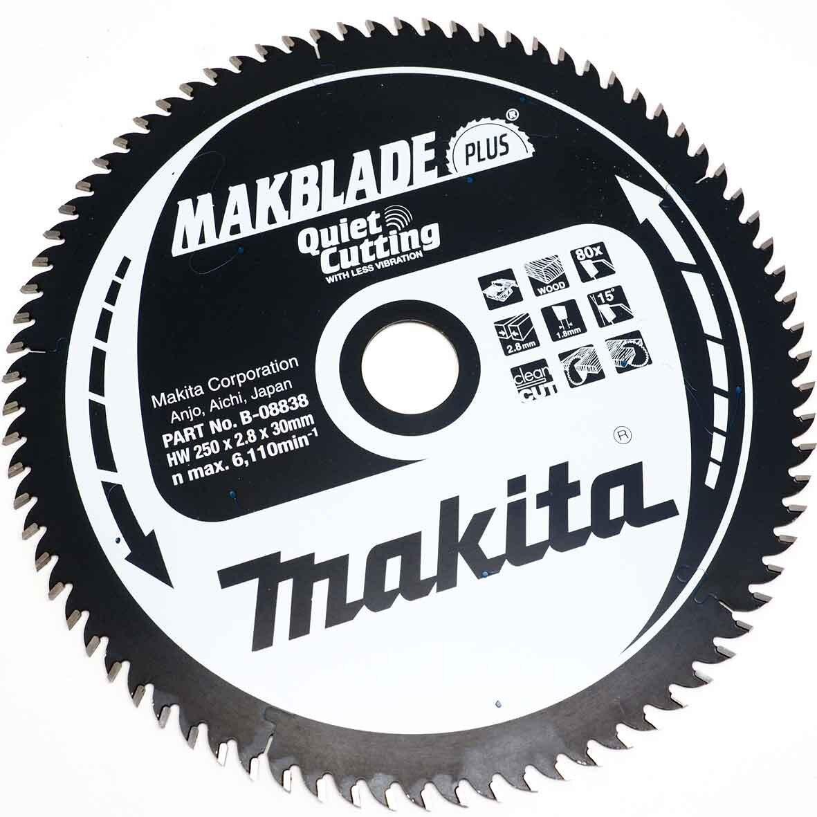 Диск пиляльний по дереву Makita Makblade Plus 250х30 мм 80T