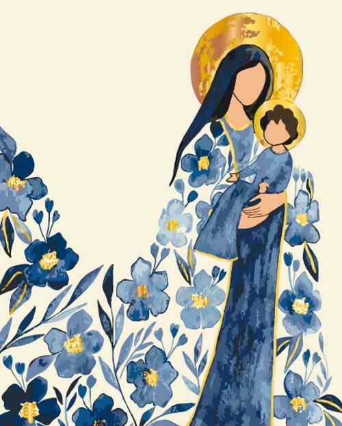 Картина за номерами ART CRAFT Богородица з металізованими фарбами 40х50 см (2987254646)