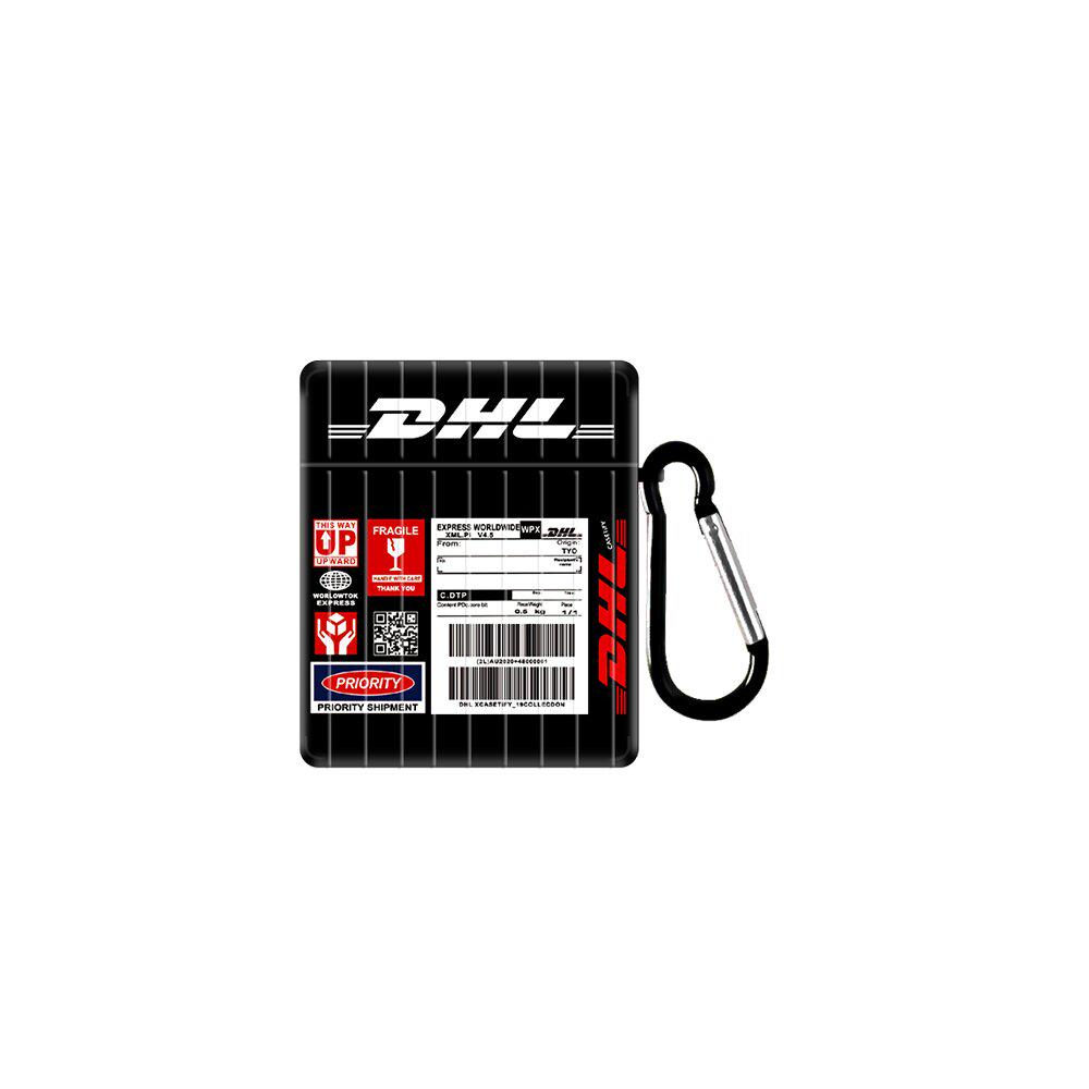 Квадратный чехол для Apple Airpods 1/2 DHL Черный