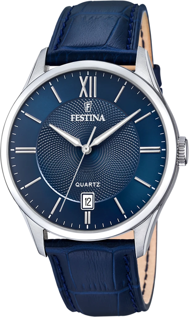 Наручные часы мужские Festina F20426/2 Classics со стальным корпусом WR 50 м и синим циферблатом