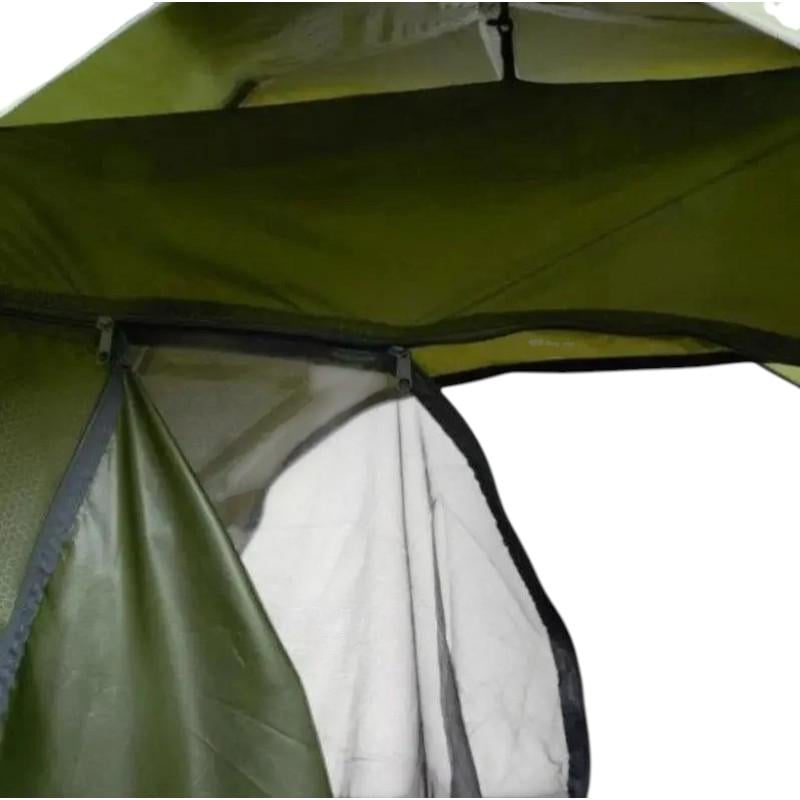 Палатка туристическая трехместная 200x150x110 см Зеленый - фото 9
