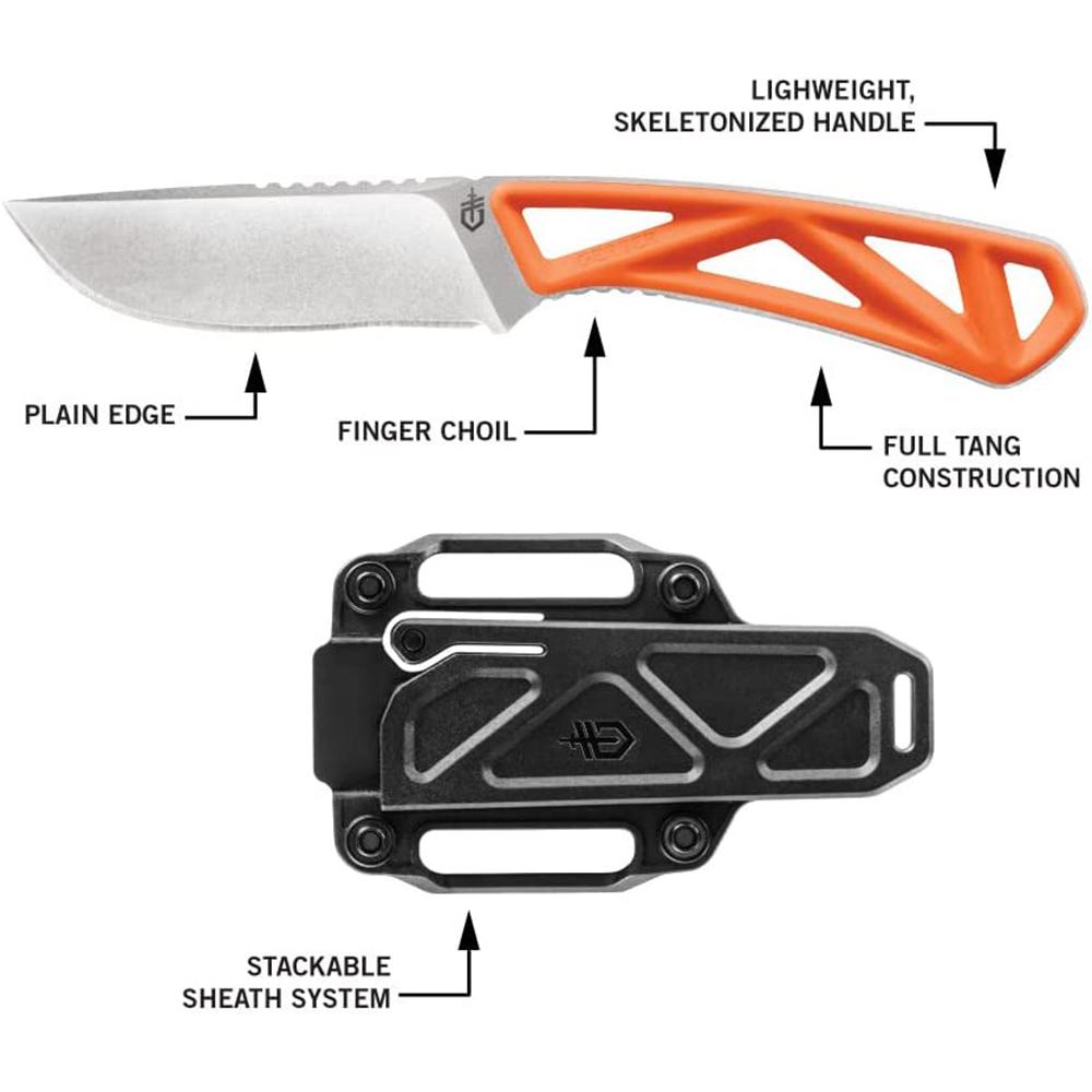 Ніж туристичний Gerber Exo-Mod Fixed DP FE 21,7 см Orange (1055360) - фото 4