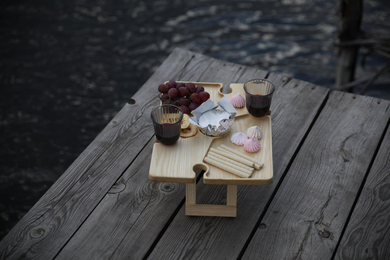 Столик винний поділений на 2 сектори 30х30х17 см (WDT-27.1) - фото 9 Столик винний поділений на 2 сектори 30х30х17 см (WDT-27.1) - фото 9