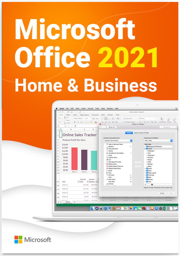 Программное обеспечение Office 2021 для дома и бизнеса электронная лицензия для 1 ПК всех языках (T5D-03484)