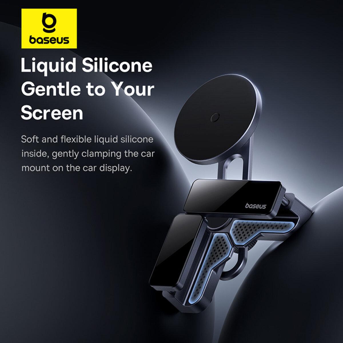 Автотримач для телефона Baseus MaxView Magnetic Car Mount In-Vehicle Infotainment Screen Space Grey (C40180701813-00) - фото 6 Автотримач для телефона Baseus MaxView Magnetic Car Mount In-Vehicle Infotainment Screen Space Grey (C40180701813-00) - фото 6