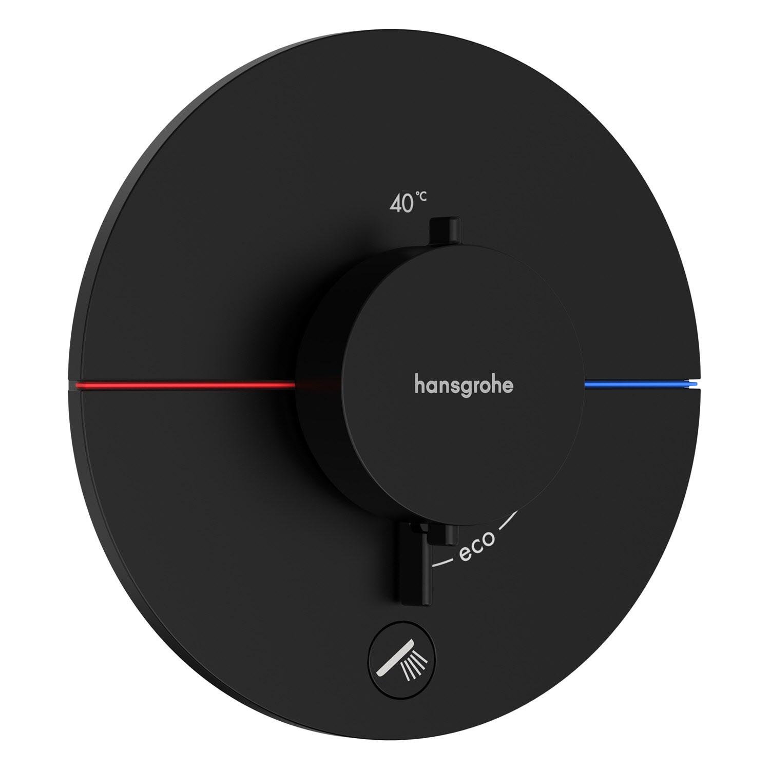 Наружная часть смесителя Hansgrohe ShowerSelect Comfort S 15562670 с термостатом Черный (226749)