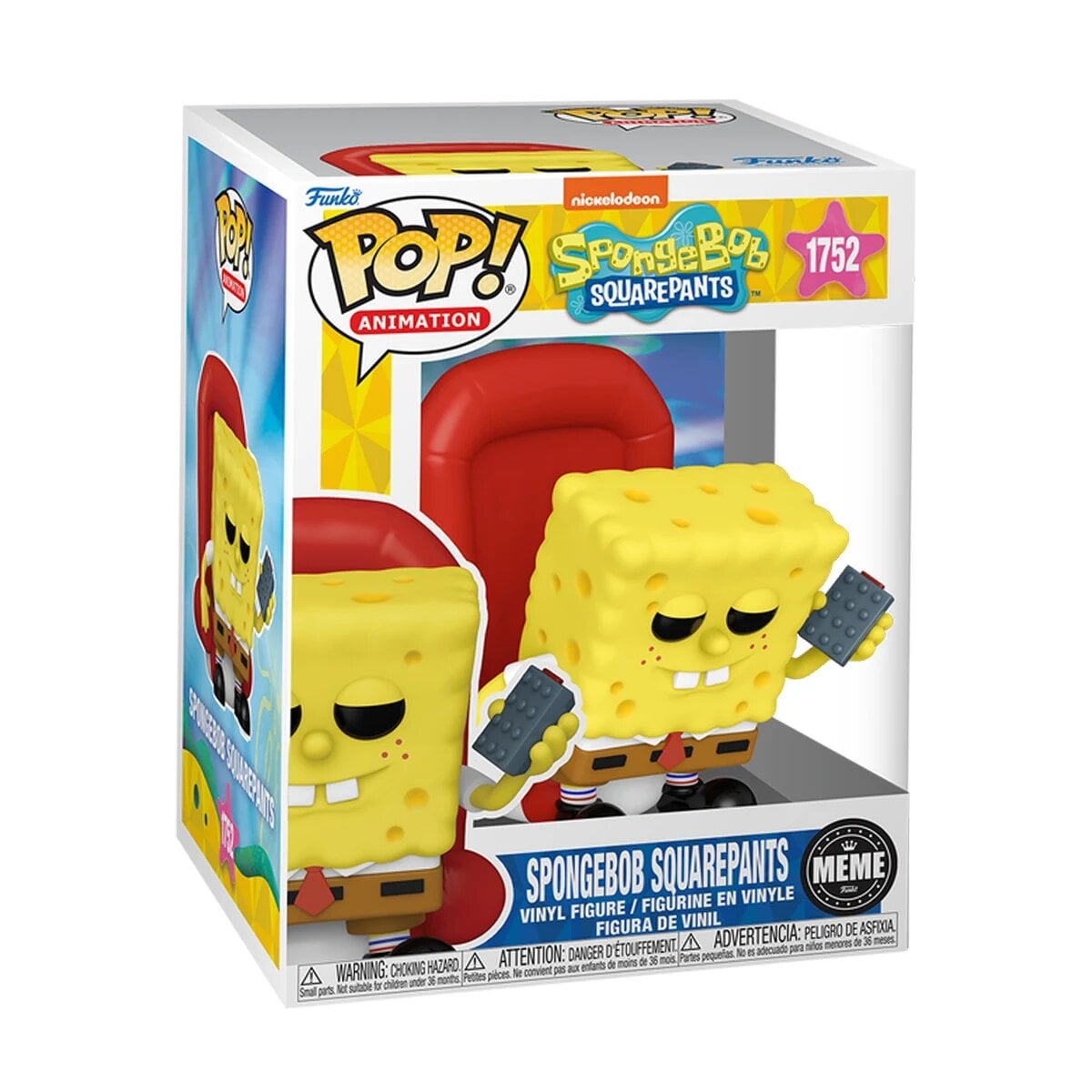 Детская игровая фигурка Funko POP! Губка Боб Мем Ight Imma Head Out чиби винил 9,6 см (81071)