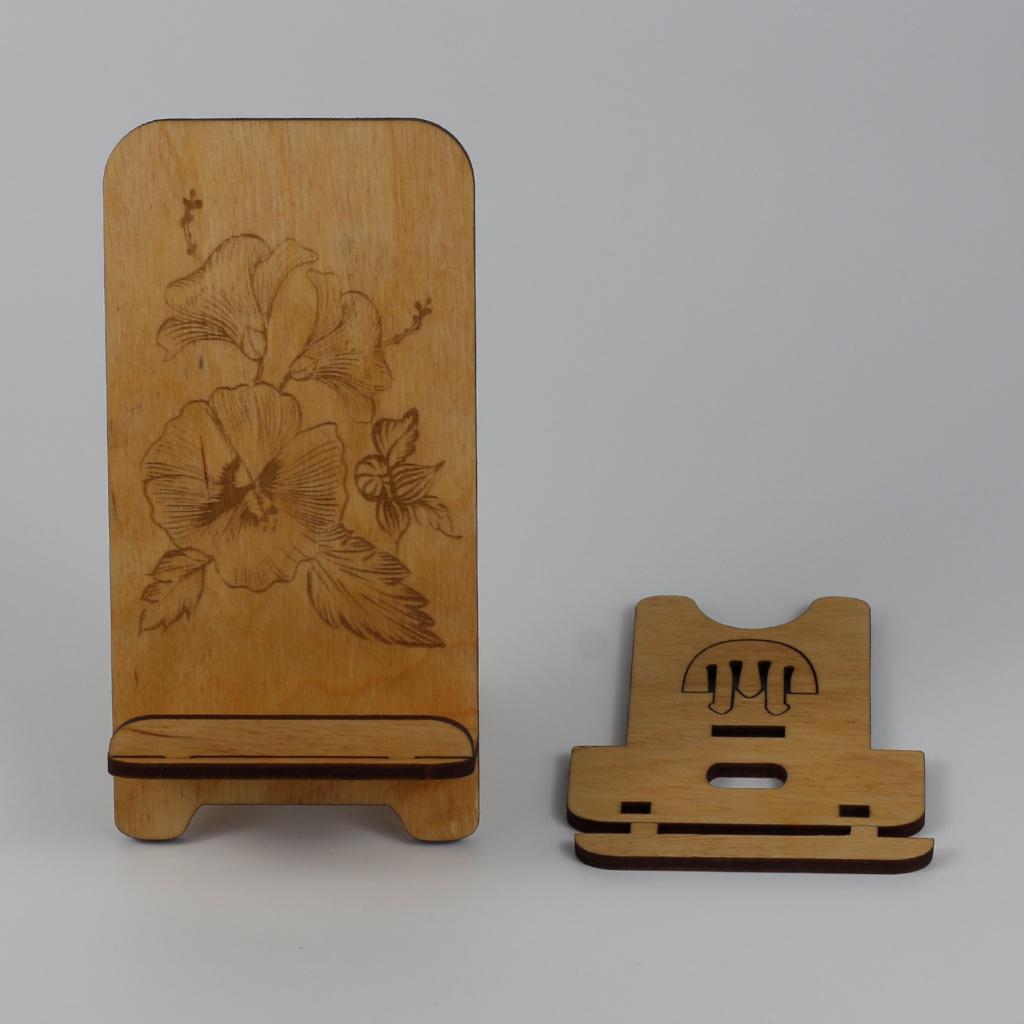 Підставка-тримач для телефону з дерева 24 (03020017) - фото 2 Підставка-тримач для телефону з дерева 24 (03020017) - фото 2