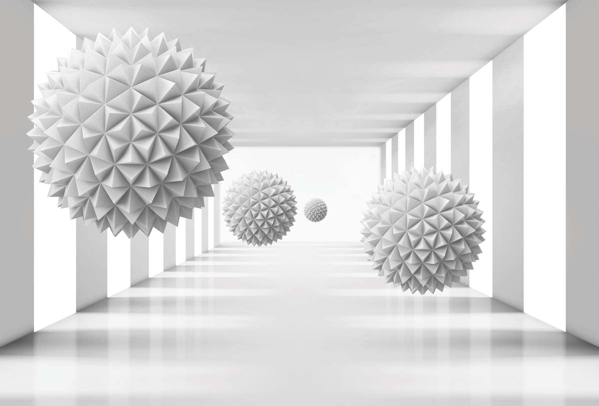 Фотообои WS Wallpaper 3D тоннель с шарами 392x270 см (31163) Фотообои WS Wallpaper 3D тоннель с шарами 392x270 см (31163)