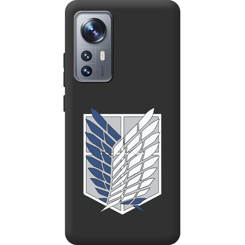 Чохол BoxFace Xiaomi 12 / 12X Атака Титанів Крила Свободи Чорний силікон (44529-bk88-44506)
