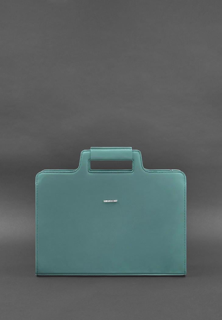 Женская сумка кожаная для ноутбука и документов Бирюзовый (A-027946) Женская сумка кожаная для ноутбука и документов Бирюзовый (A-027946)