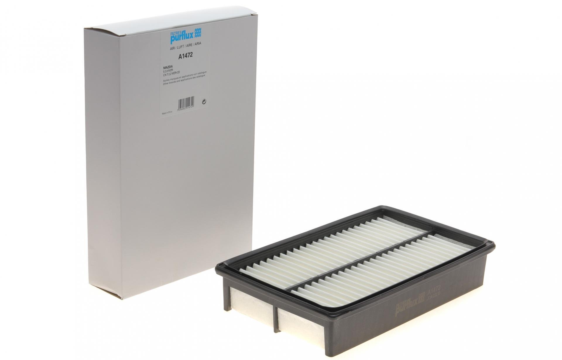 Фильтр воздушный PURFLUX для Mazda 3 2,0 MZR 08-14/5 2,0 10-/CX-7 2,2 MZR-CD AWD 09-13- (A1472)