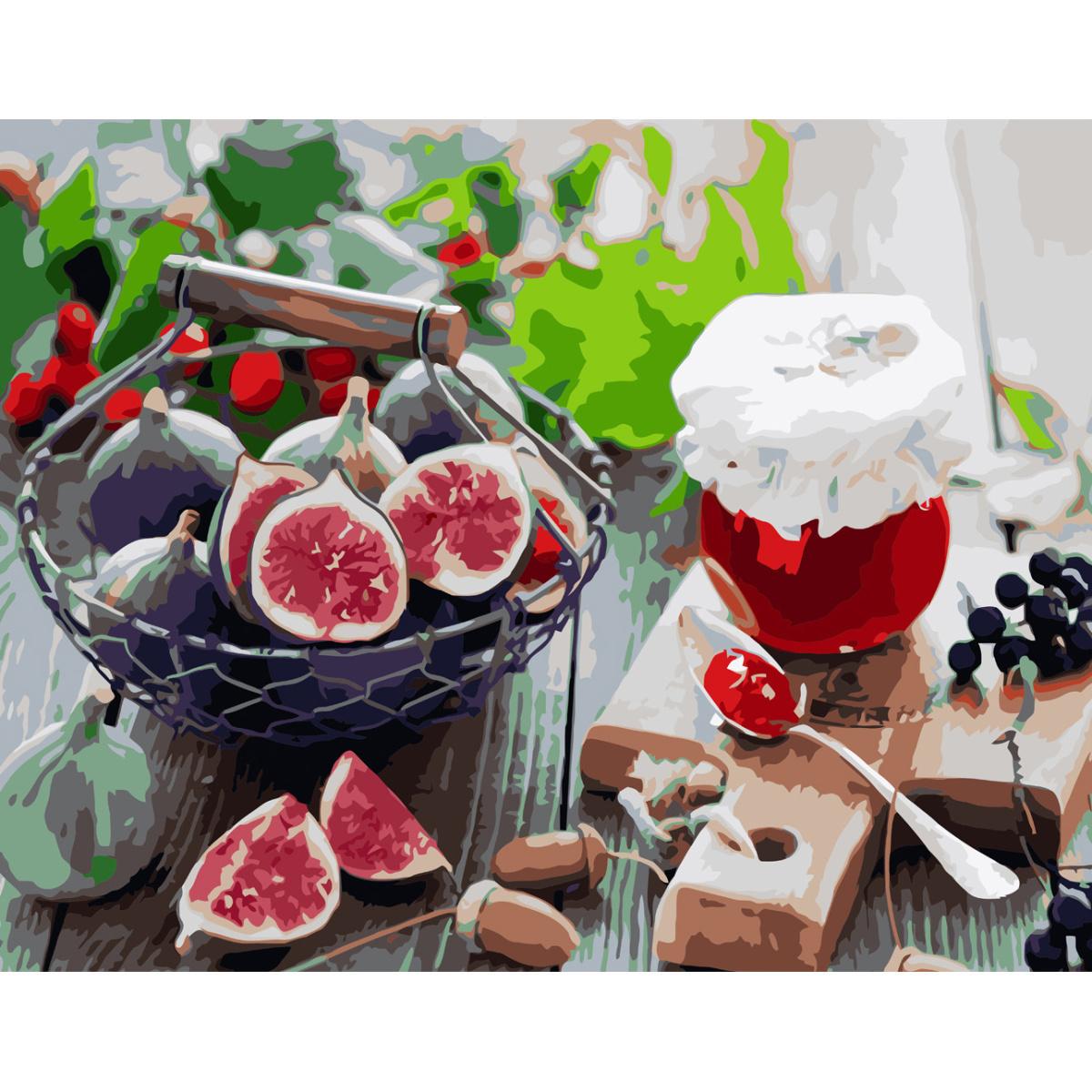 Картина по номерам Strateg Натюрморт с инжиром 40x50 см (VA-3009)