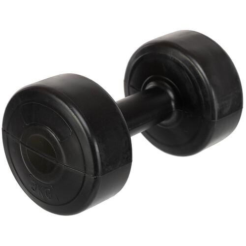 Гантель для фітнесу з покриттям PE Zelart TA-4759-3 1х3 кг 1 шт. Чорний (32312047) Гантель для фітнесу з покриттям PE Zelart TA-4759-3 1х3 кг 1 шт. Чорний (32312047)