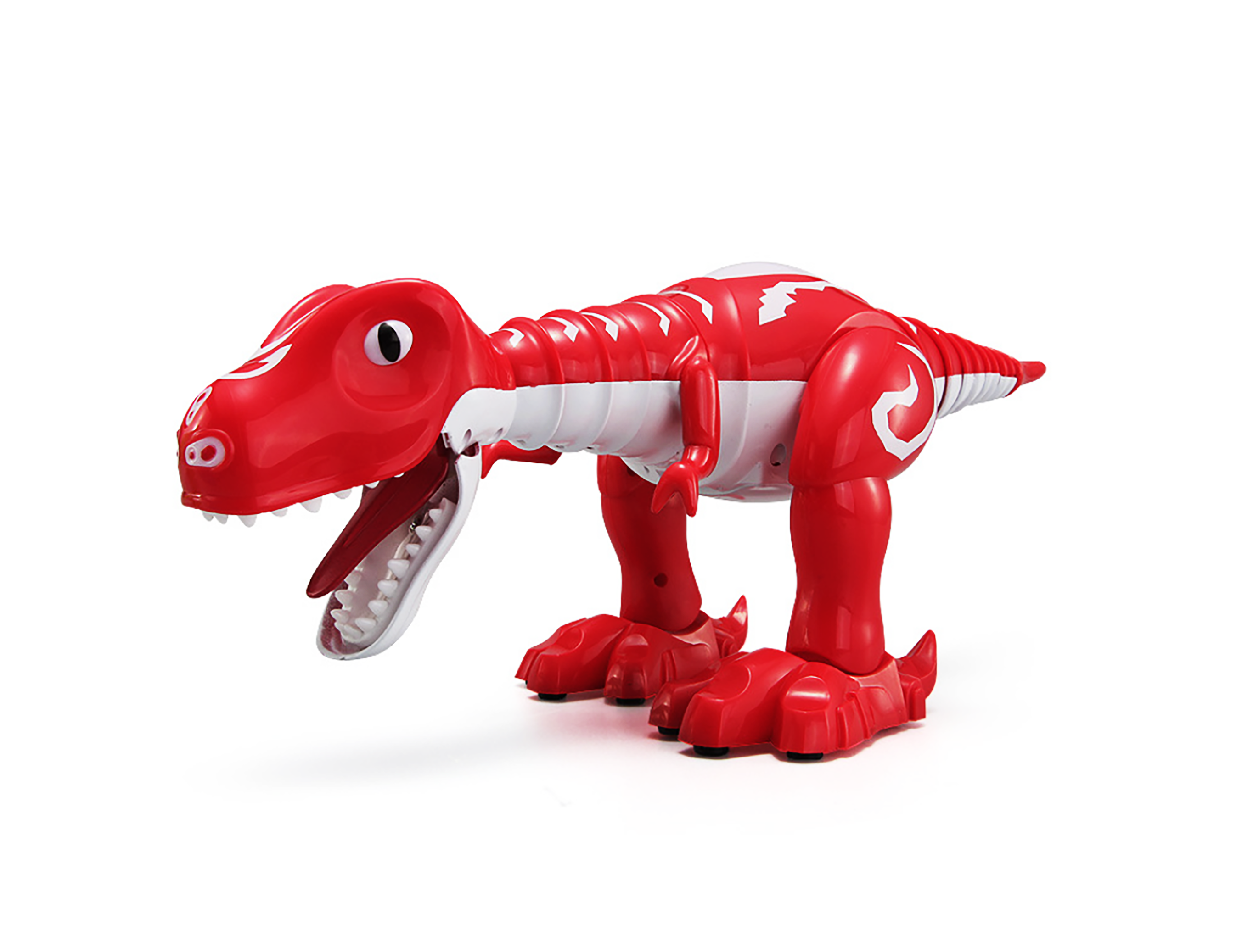 Музыкальный игрушечный динозавр FENG YUAN Cool Dino со световыми и звуковыми эффектами Красный (SUN8520)
