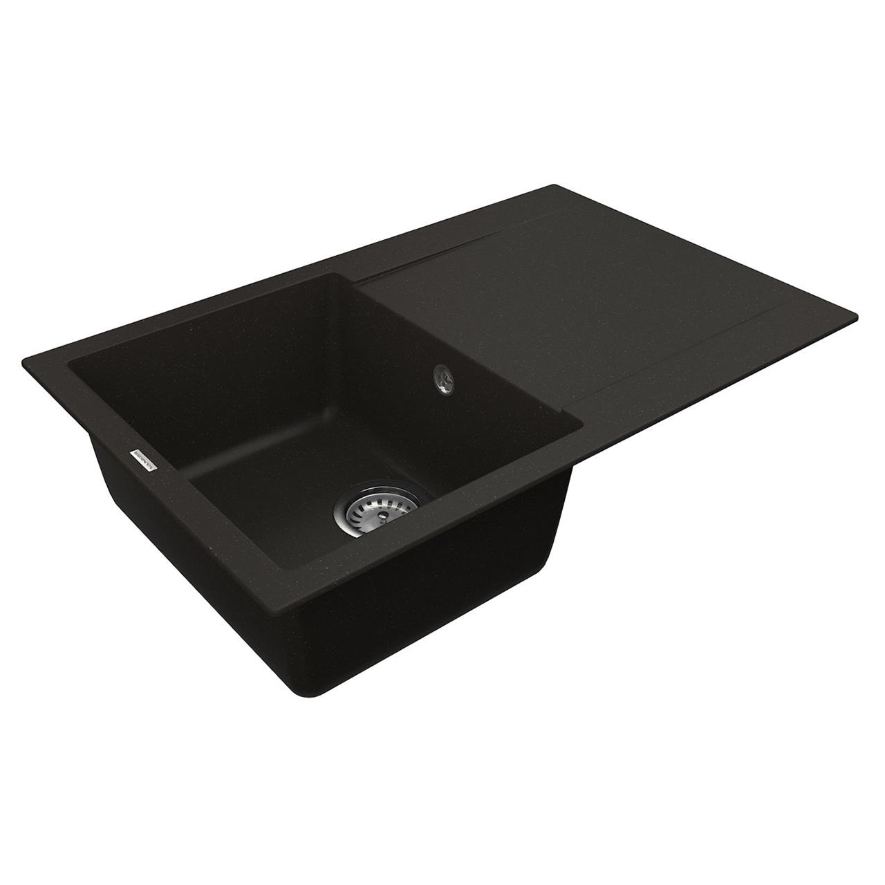 Мойка кухонная Vankor Orman OMP 02.78 + сифон 765х480х190 мм Black - фото 4