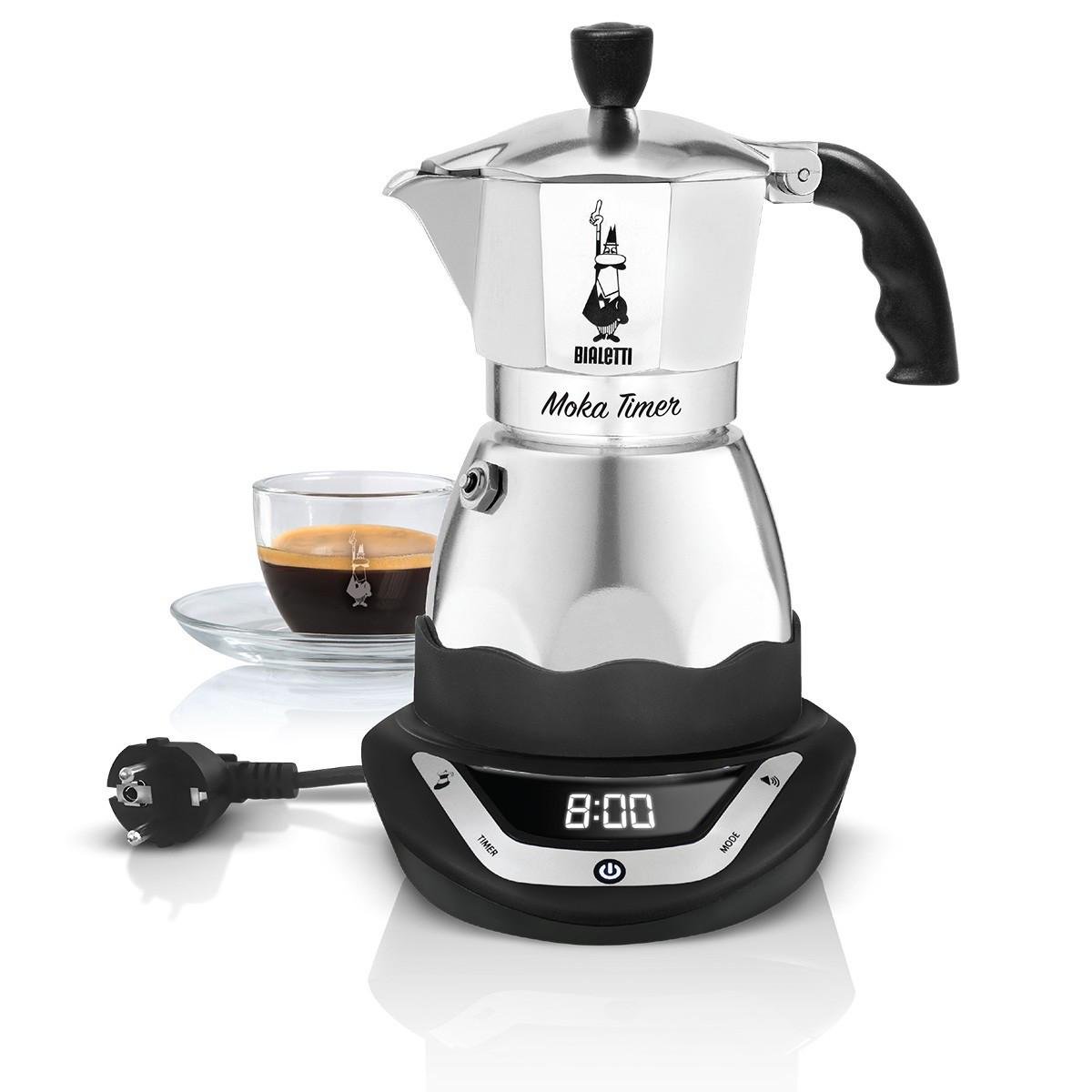 Гейзерна кавоварка Bialetti MOKA TIMER 3 TAZZE електрична  (646577680) - фото 1