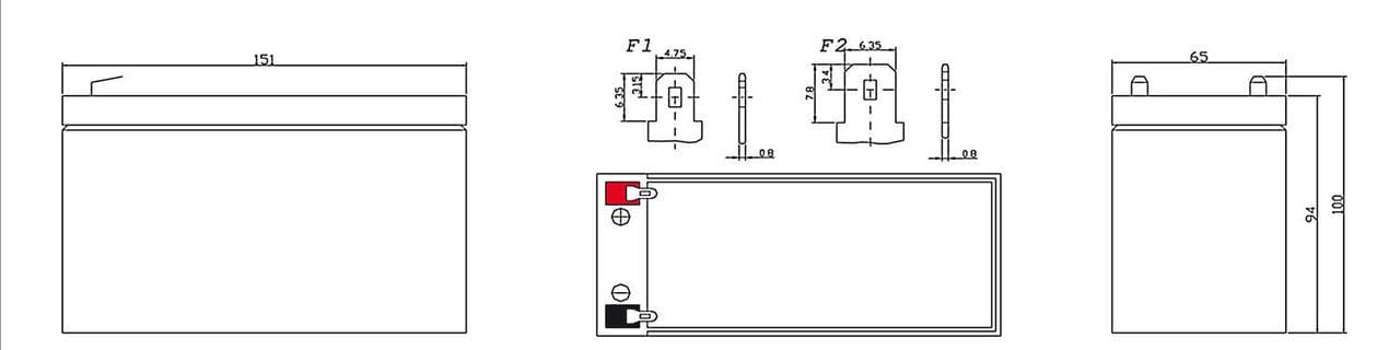 Аккумулятор MastAK MT1280 12V 8 Ah (185078) - фото 2 Аккумулятор MastAK MT1280 12V 8 Ah (185078) - фото 2