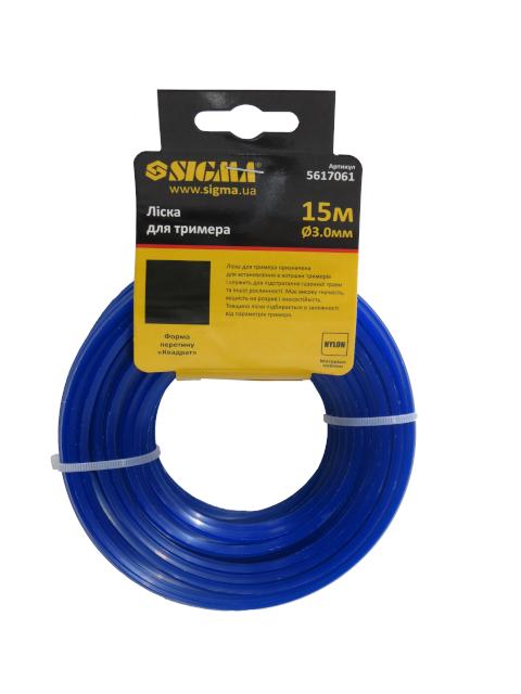 Ліска тримерна 3 мм квадратна 15 м (2596)