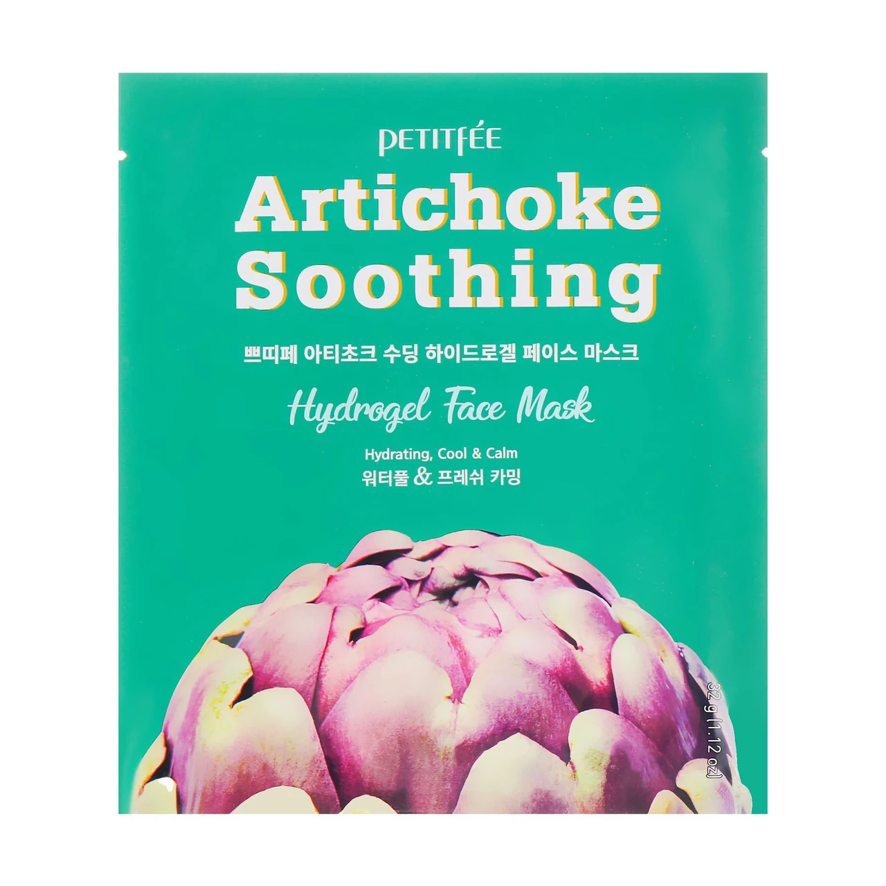 Маска гідрогелева для обличчя заспокійлива PETITFEE&KOELF Artichoke Soothing з екстрактом артишоку (2475503237)