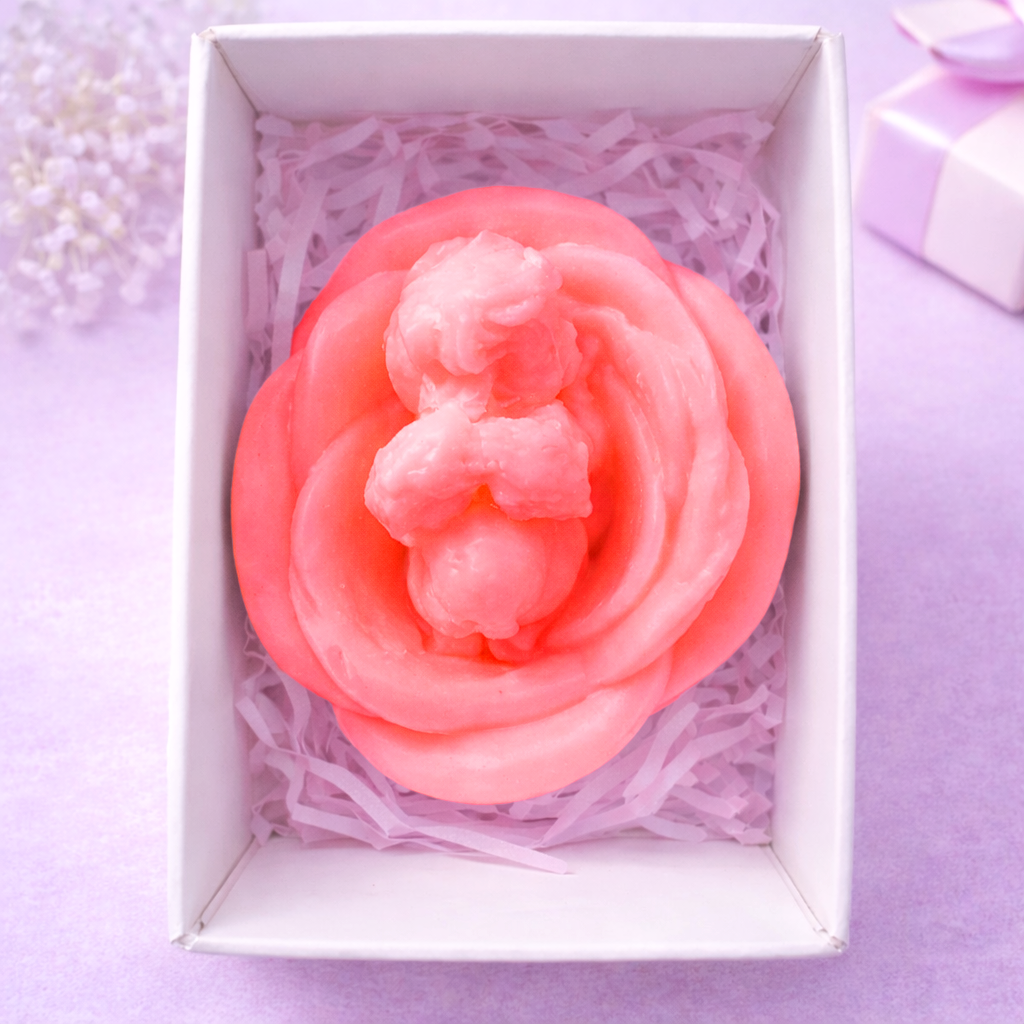 Мыло сувенирный цветок с младенцем Розовый Мыло сувенирный цветок с младенцем Розовый