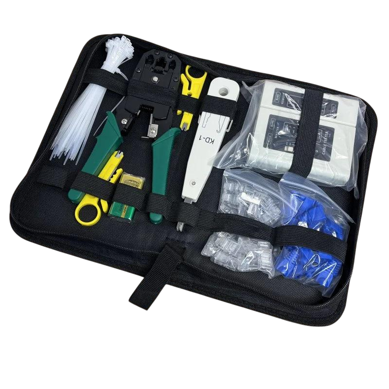 Набор инструментов RJ45/RJ11 для обжатия и тестирования сетевых кабелей (31773929)