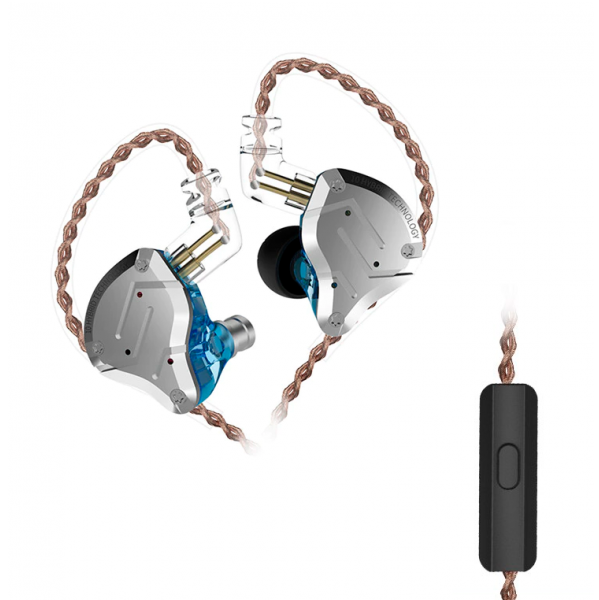 Наушники KZ ZS10 Pro Mic Blue (1240400)