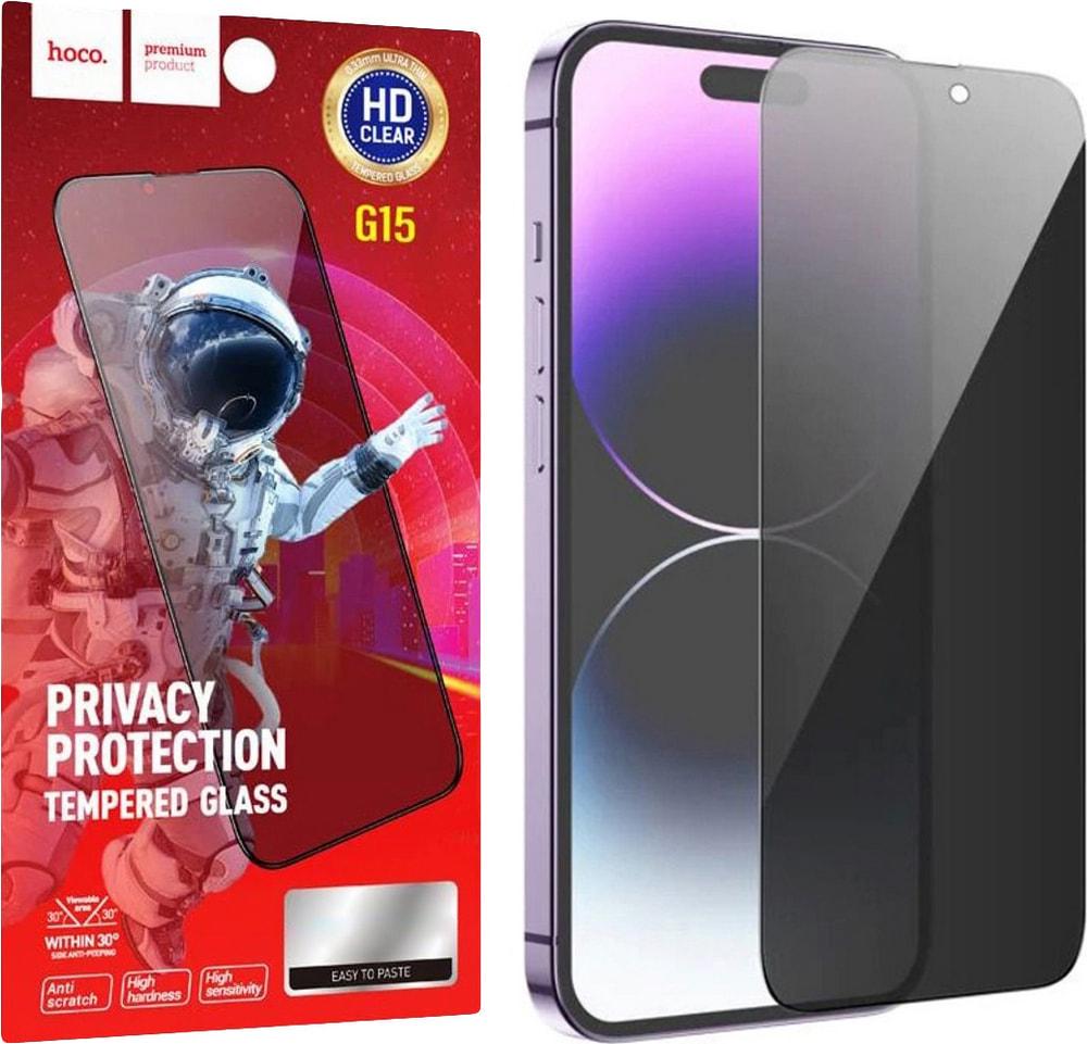 Защитное стекло Hoco Privacy iPhone 15 (36392)