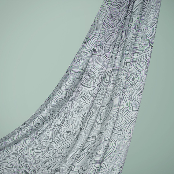 Ткань шифон IDEIA Принт Агат 1,45 м Белый (2200004219783)