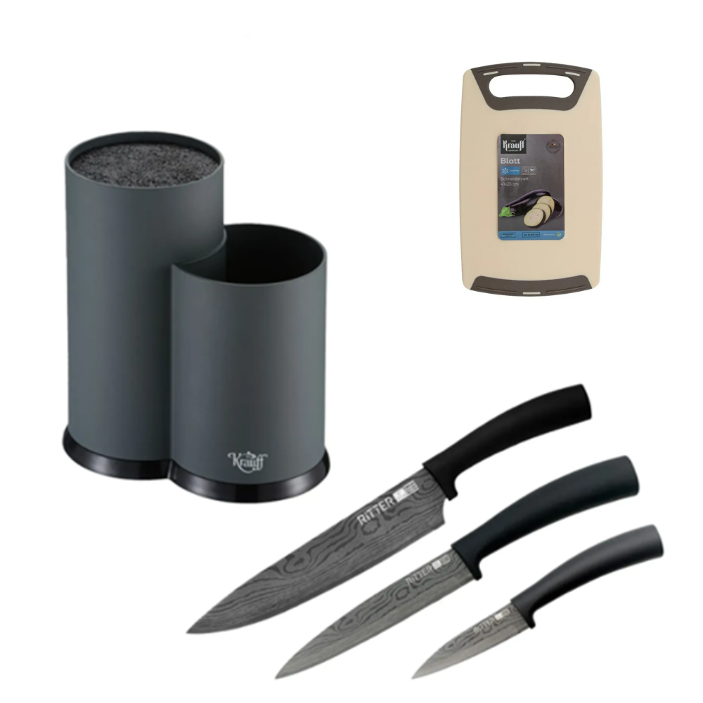 Набор ножей Krauff Ritter с подставкой и разделочной доской (28797)