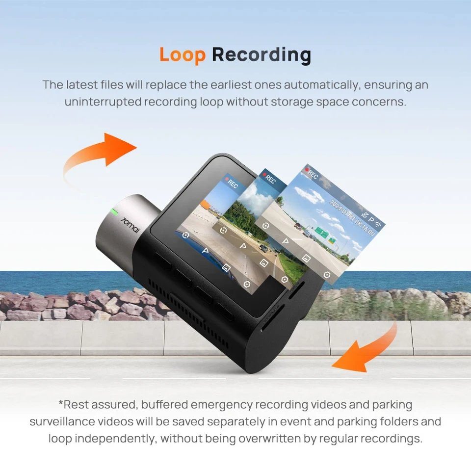 Відеореєстратор 70mai Dash Cam A510 - фото 9