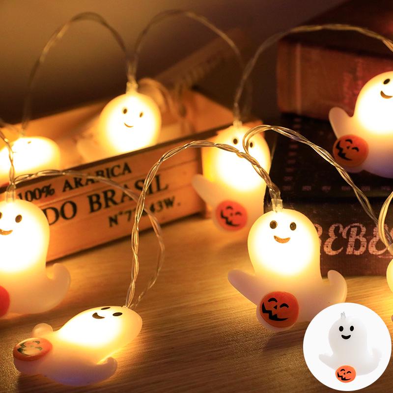 Гирлянда на Хэллоуин Призраки с тыквами 150 см 10 led 6x6 см Белый (61124) - фото 5 Гирлянда на Хэллоуин Призраки с тыквами 150 см 10 led 6x6 см Белый (61124) - фото 5