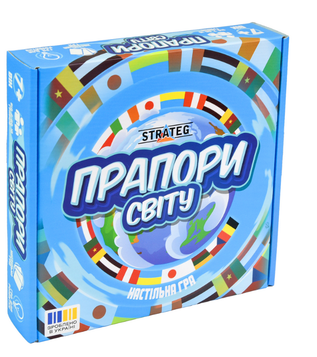Настольная игра Флаги мира Strateg учебная на украинском языке (30445)