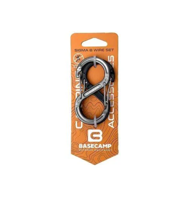 Карабин BaseCamp Sigma 5 Wire Set алюминиевый сервисный 2 шт. Черный/Серый (50000592)