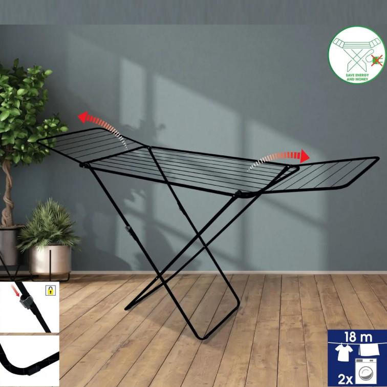 Сушарка для білизни підлогова Casa Si Kolibri 18 м Black (CS42191C06E) - фото 2