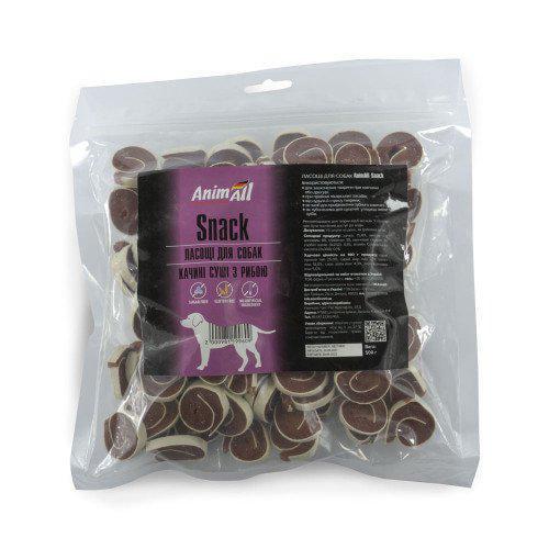 Лакомство для собак AnimAll Snack Утиные суши с рыбой 500 г