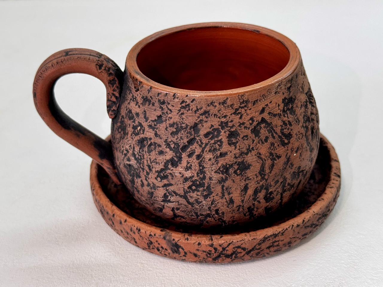 Чашка с блюдцем стилизованная под камень 400 мл (2632697655)