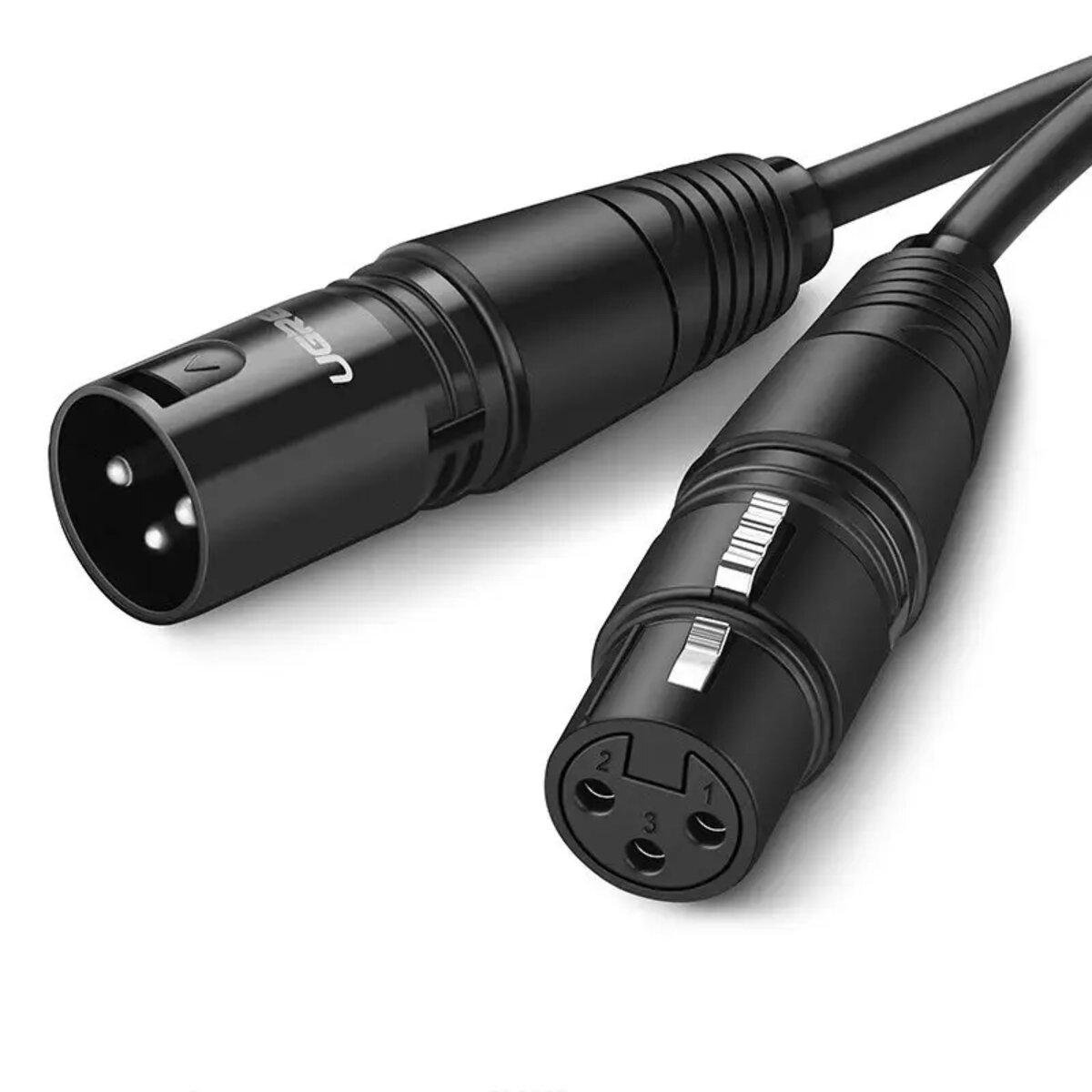Кабель UGREEN AV130 XLR Male to Female 1 м Black (24869691)