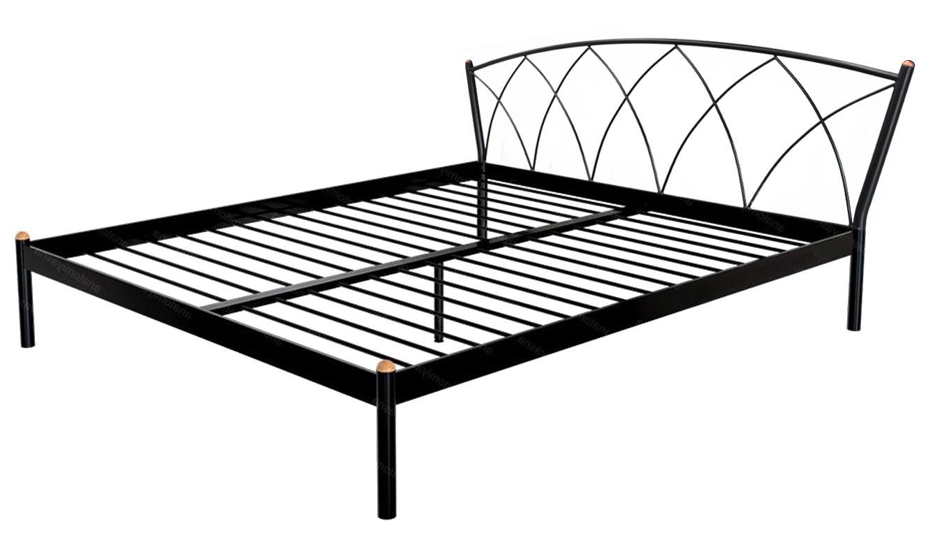 Кровать металлическая Метакам Jasmin-1 Elegans 200x140 см Черный