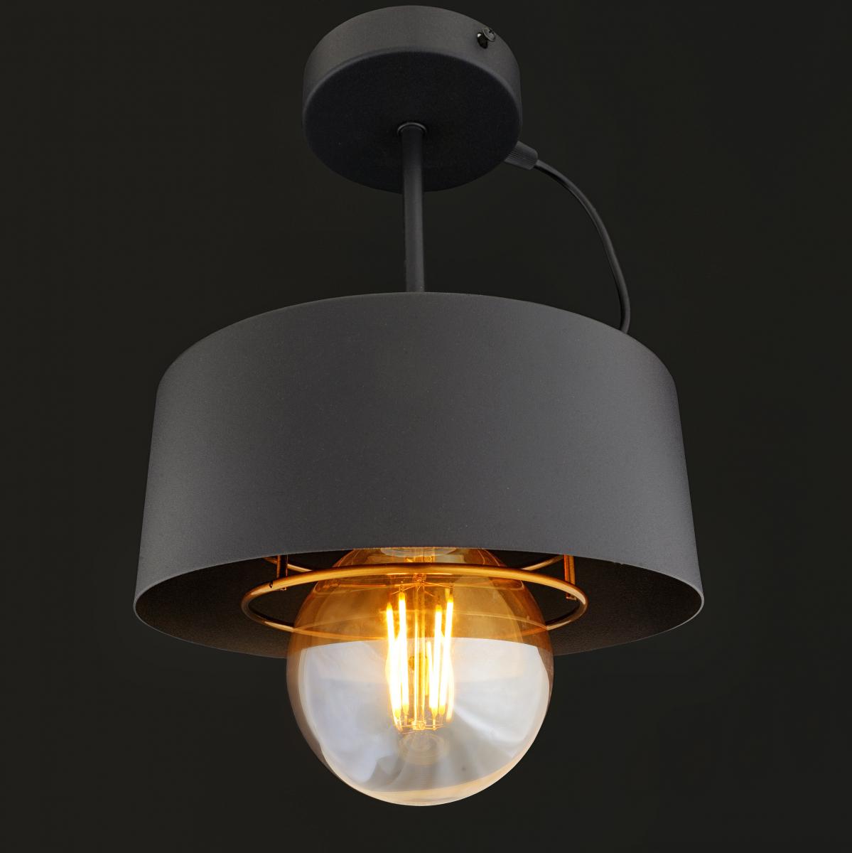 Люстра металлическая BL-699C/1 E27 BK Черный - фото 5