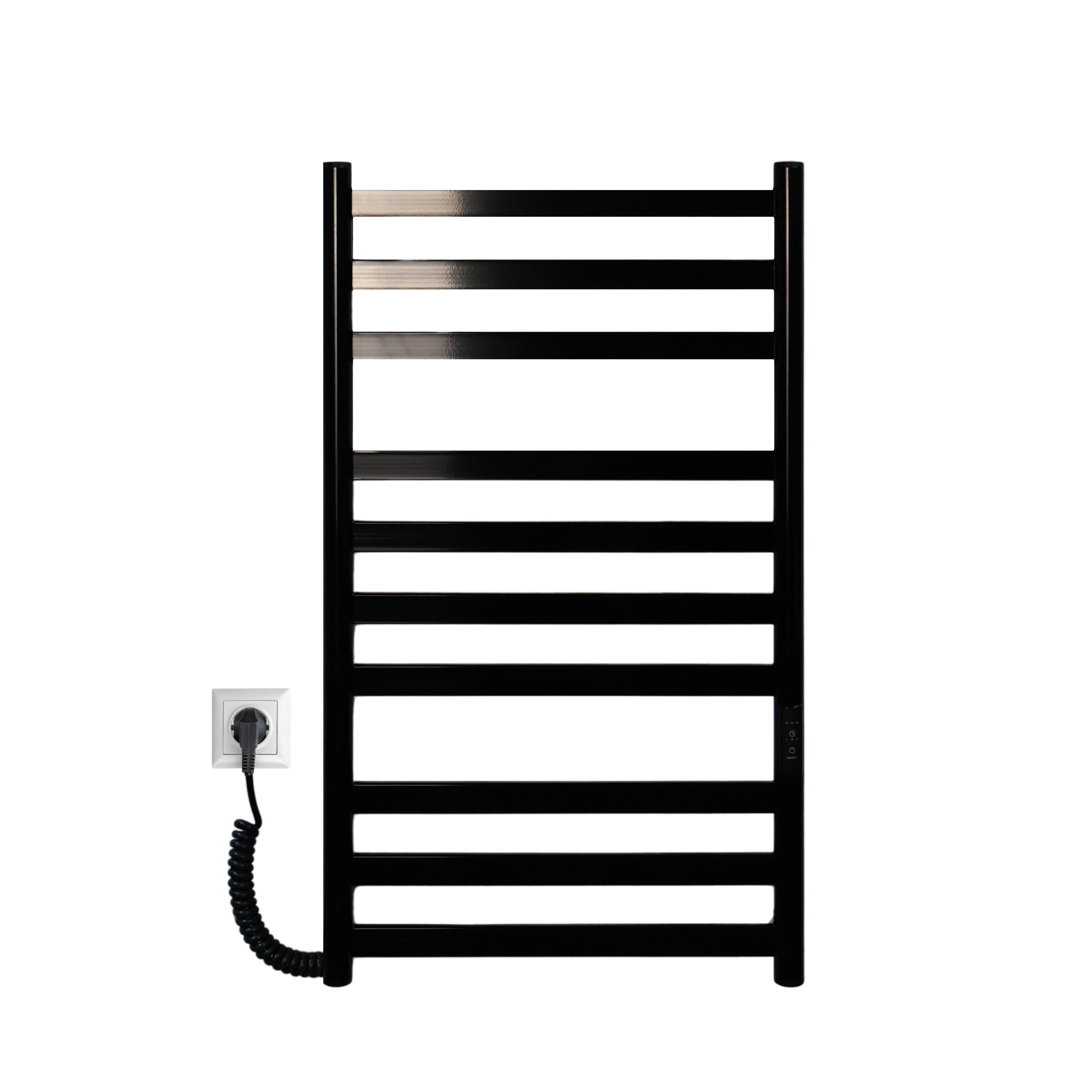 Полотенцесушитель электрический Carino MIA с контроллером 790х490 мм Черный глянец (28496610)