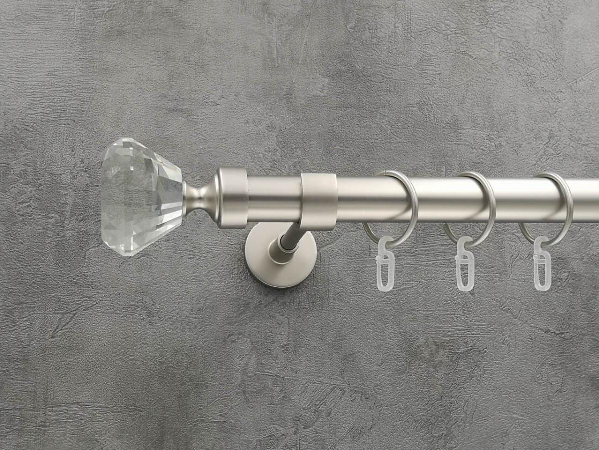 Карниз Quadrum Спектралія гладка штанга одинарний модерн 25 мм 400 см Сатин (272280706)