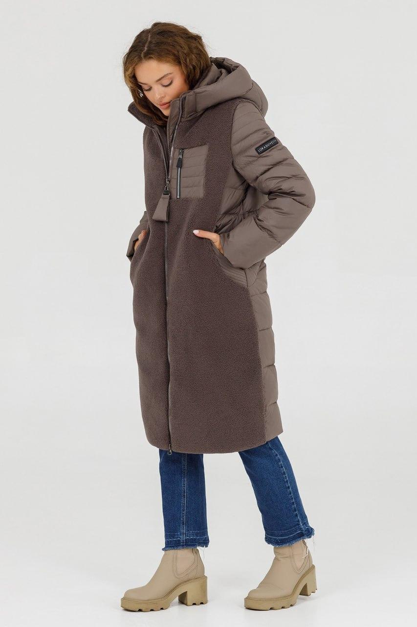 Пуховик р. 48 Шоколадний (709r\48) - фото 2